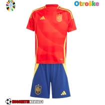 Otroške Nogometnih dresov Španija Domači EP 2024 Kratki rokavi (+ hlače)